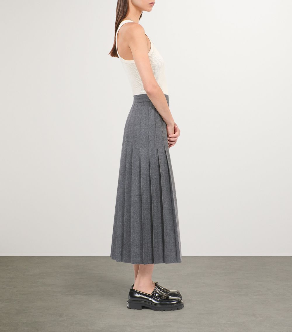 The Kooples The Kooples Wool Pleated Midi Skirt