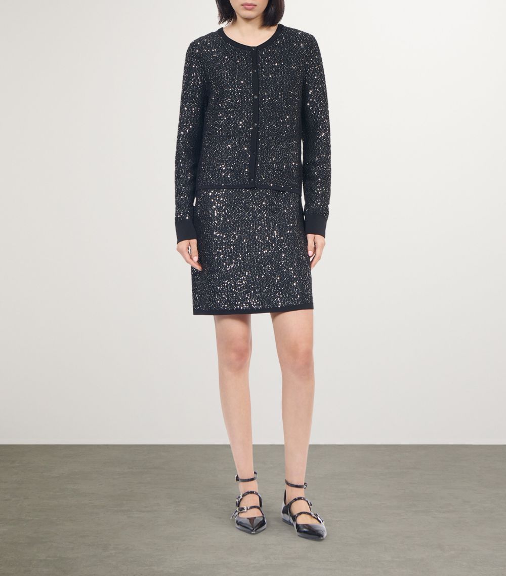 The Kooples The Kooples Sequinned-Knit Cardigan