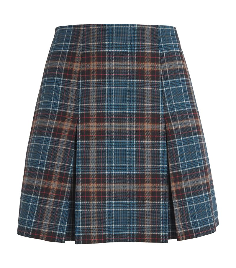  Claudie Pierlot Wool-Blend Check Mini Skirt