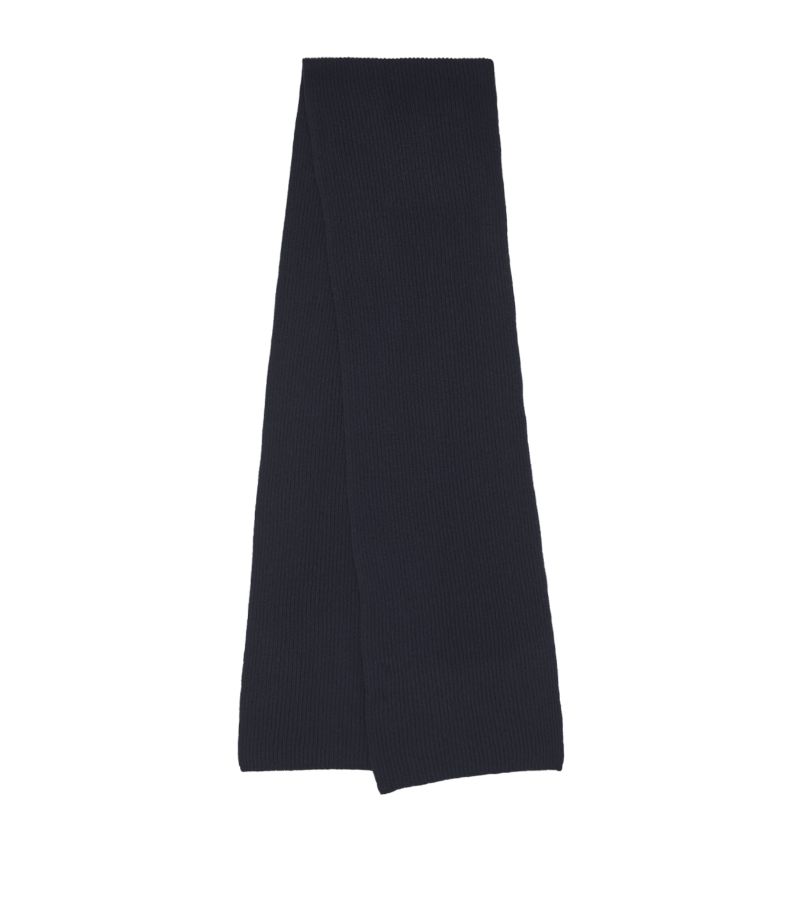 Canali Canali Wool-Cashmere Ribbed Scarf