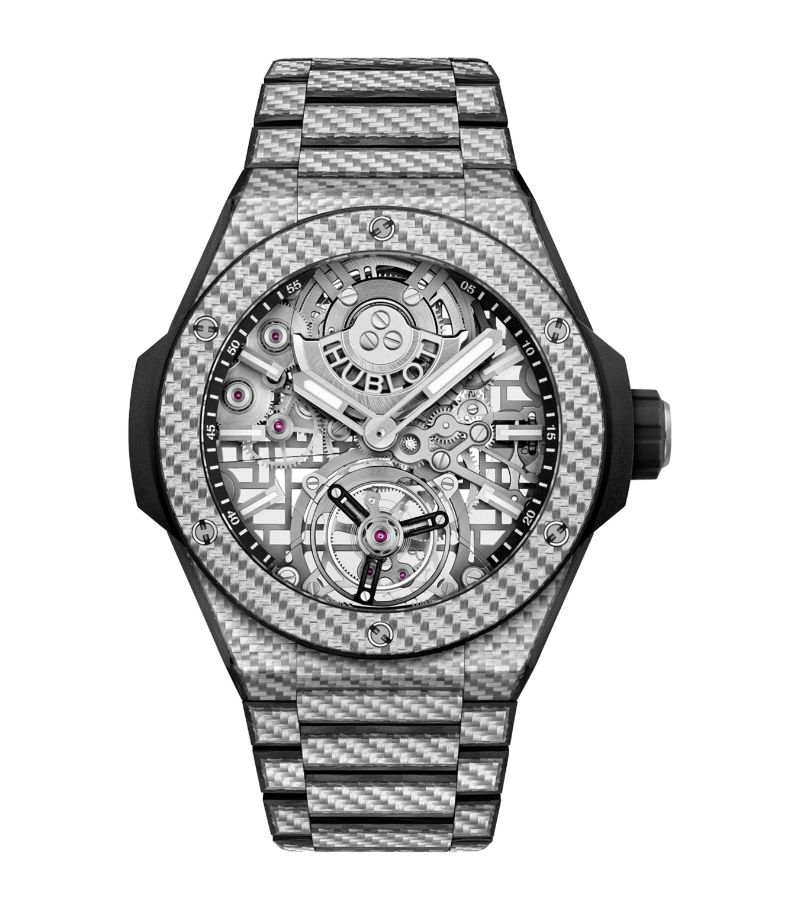 Hublot Hublot Carbon Fibre Big Bang Integrated Tourbillon Watch 43mm