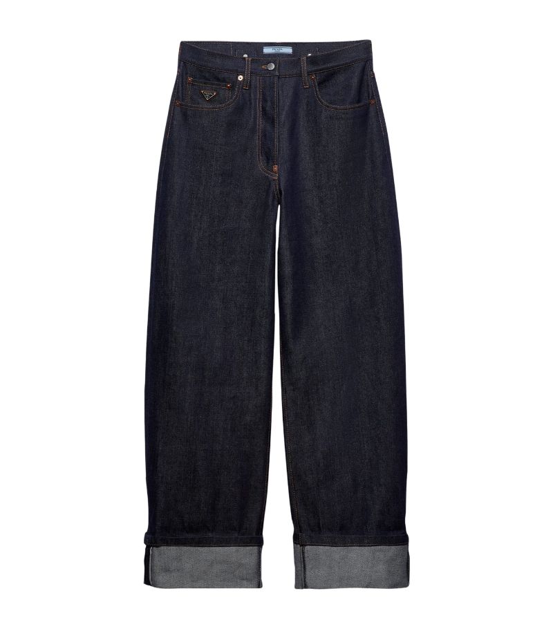 Prada Prada Selvedge Cotton Oversized Jeans