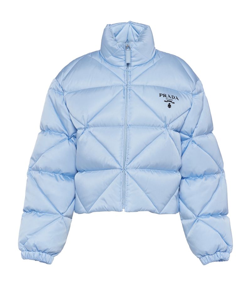 Prada Prada Cropped Triangle Puffer Jacket