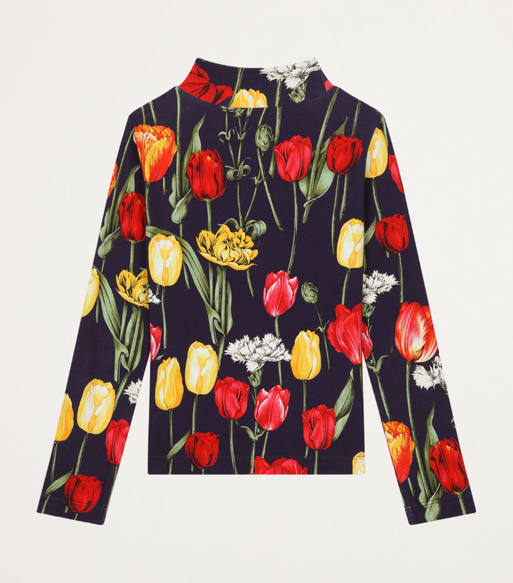 Dolce & Gabbana Dolce & Gabbana Kids Floral Mock-Neck Shirt (8-12 Years)