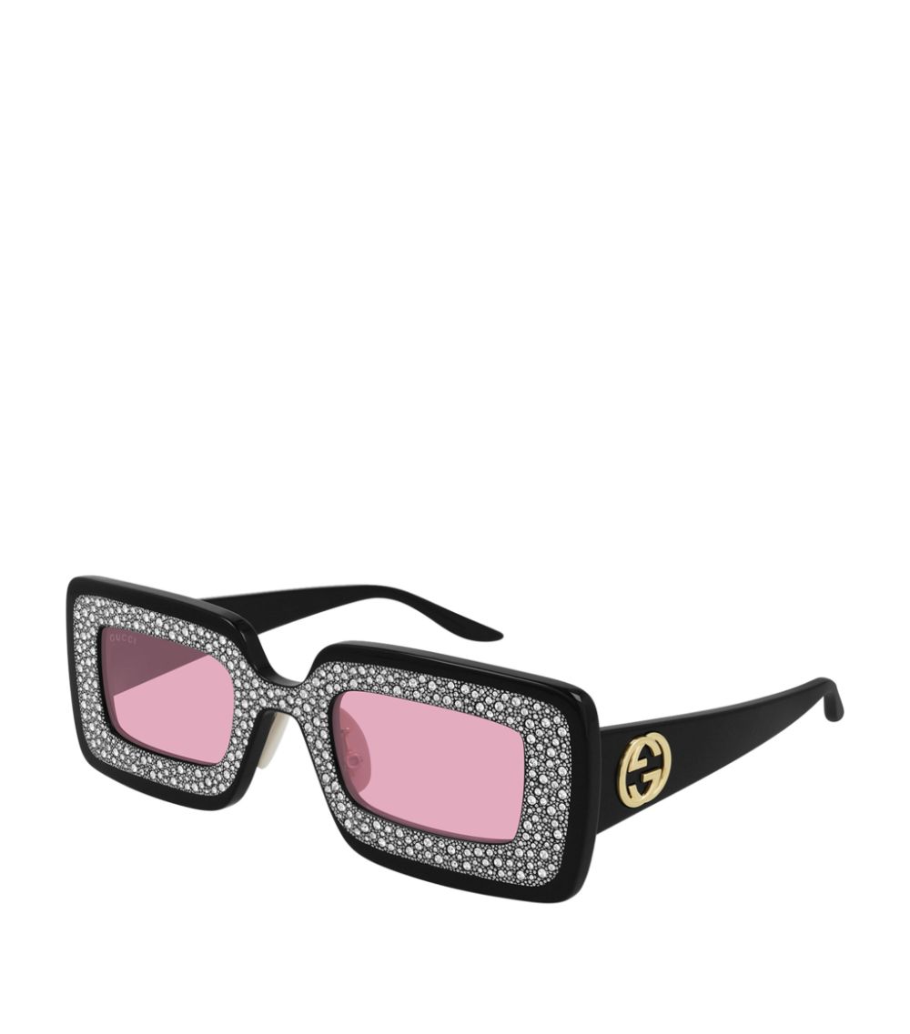 Gucci Gucci Embellished Rectangular Sunglasses