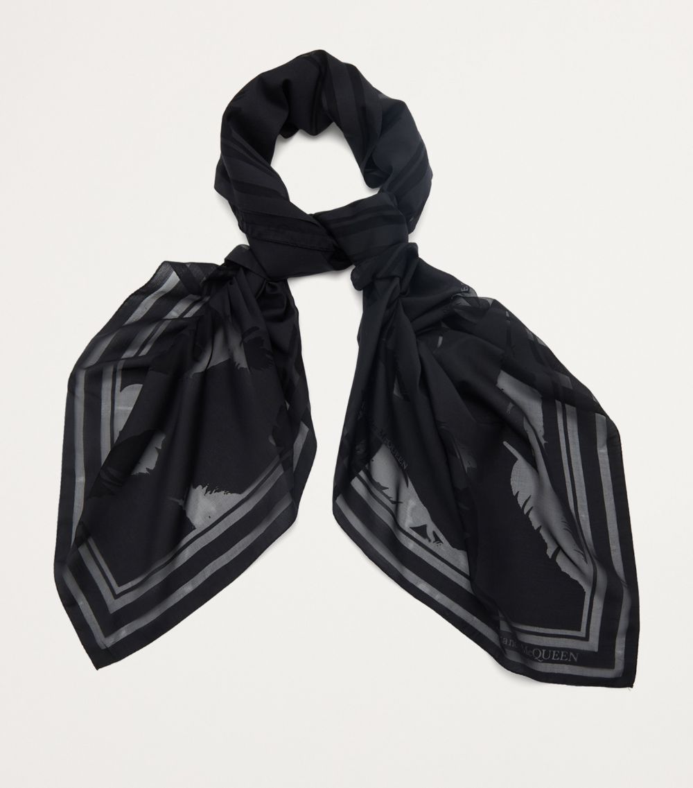 Alexander McQueen Alexander Mcqueen Silk-Cotton Printed Scarf