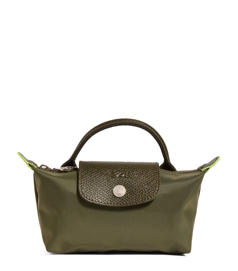  Longchamp Le Pliage Green Pouch