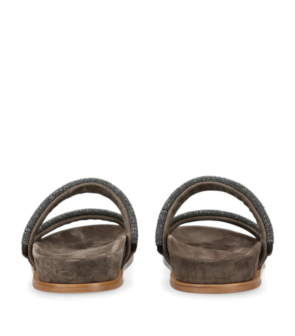 Brunello Cucinelli Brunello Cucinelli Leather Monili Slides