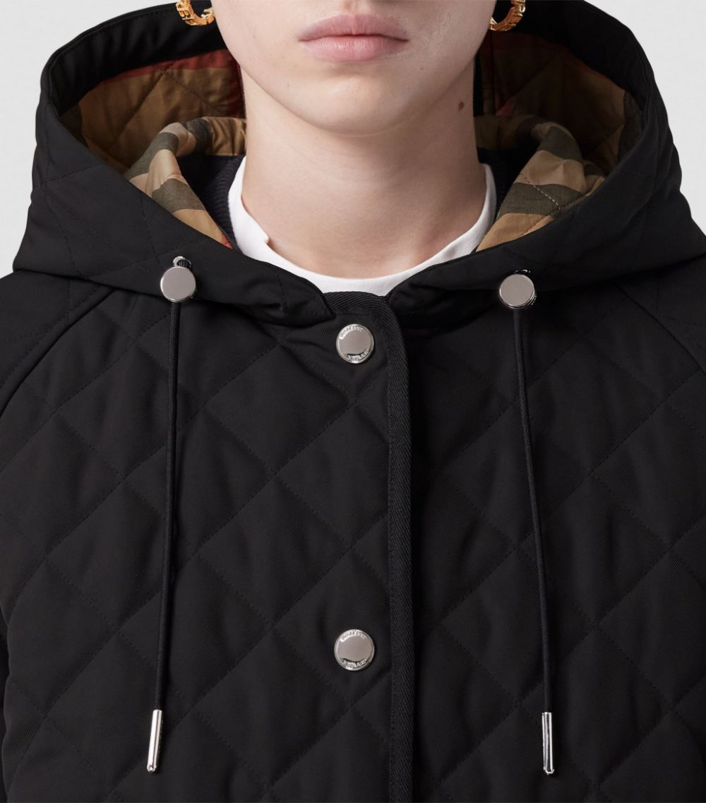 Burberry Burberry Diamond-Quilted Hooded Jacket