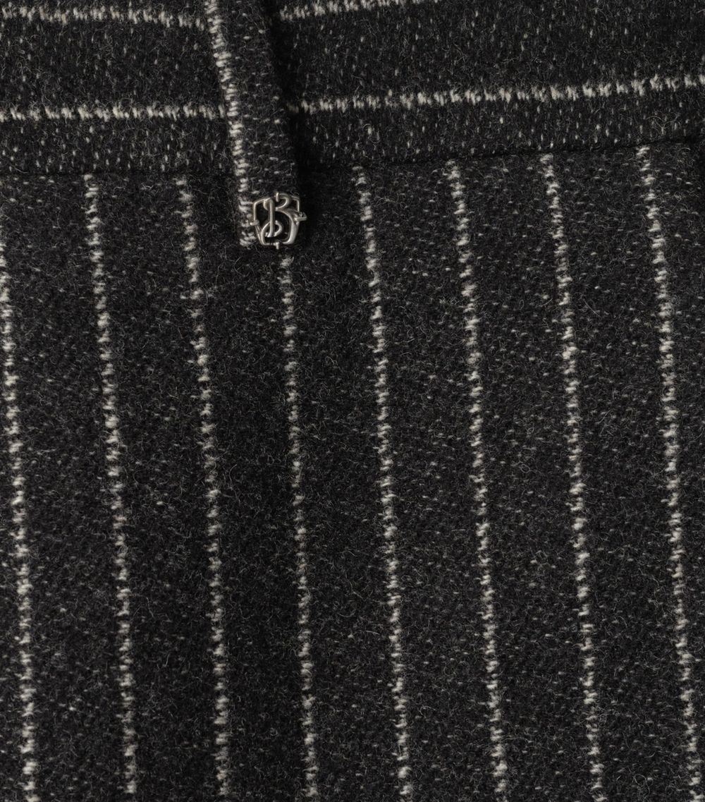 Burberry Burberry Wool-Blend Pinstripe Trousers