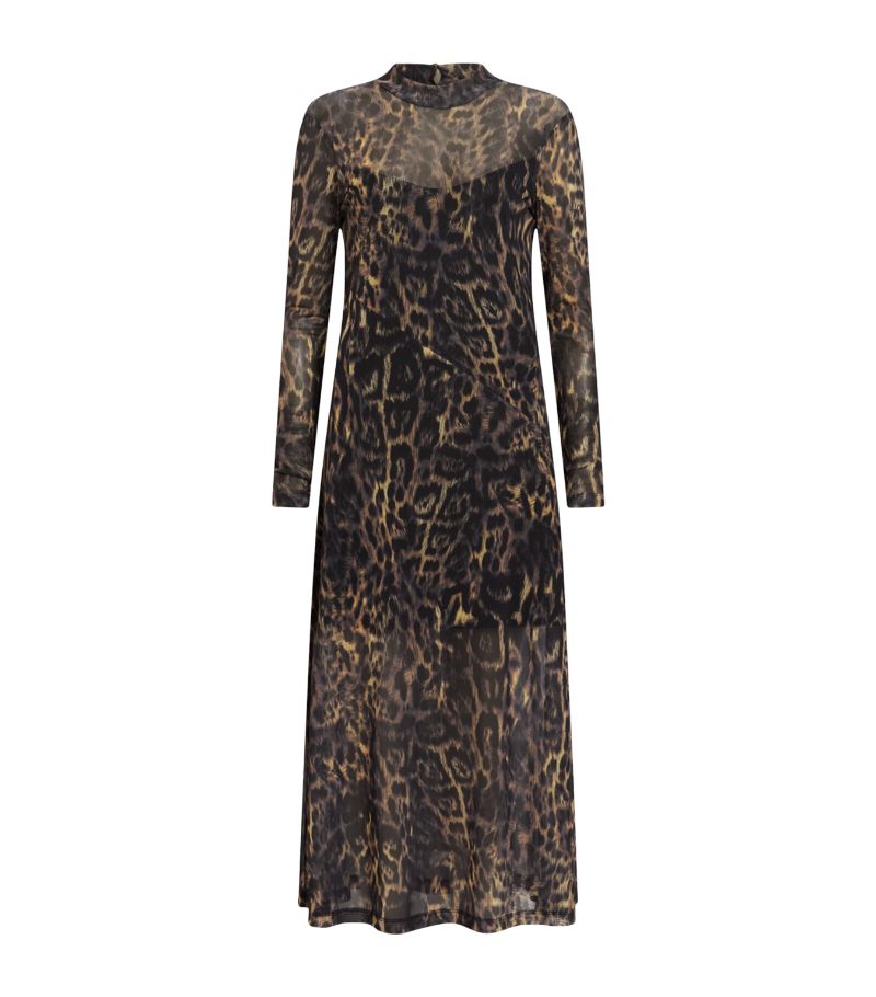 Allsaints Allsaints Leopard Hanna Midi Dress