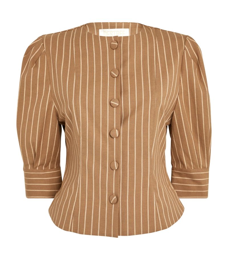 Destree DESTREE Cotton-Blend Striped Jasper Blazer