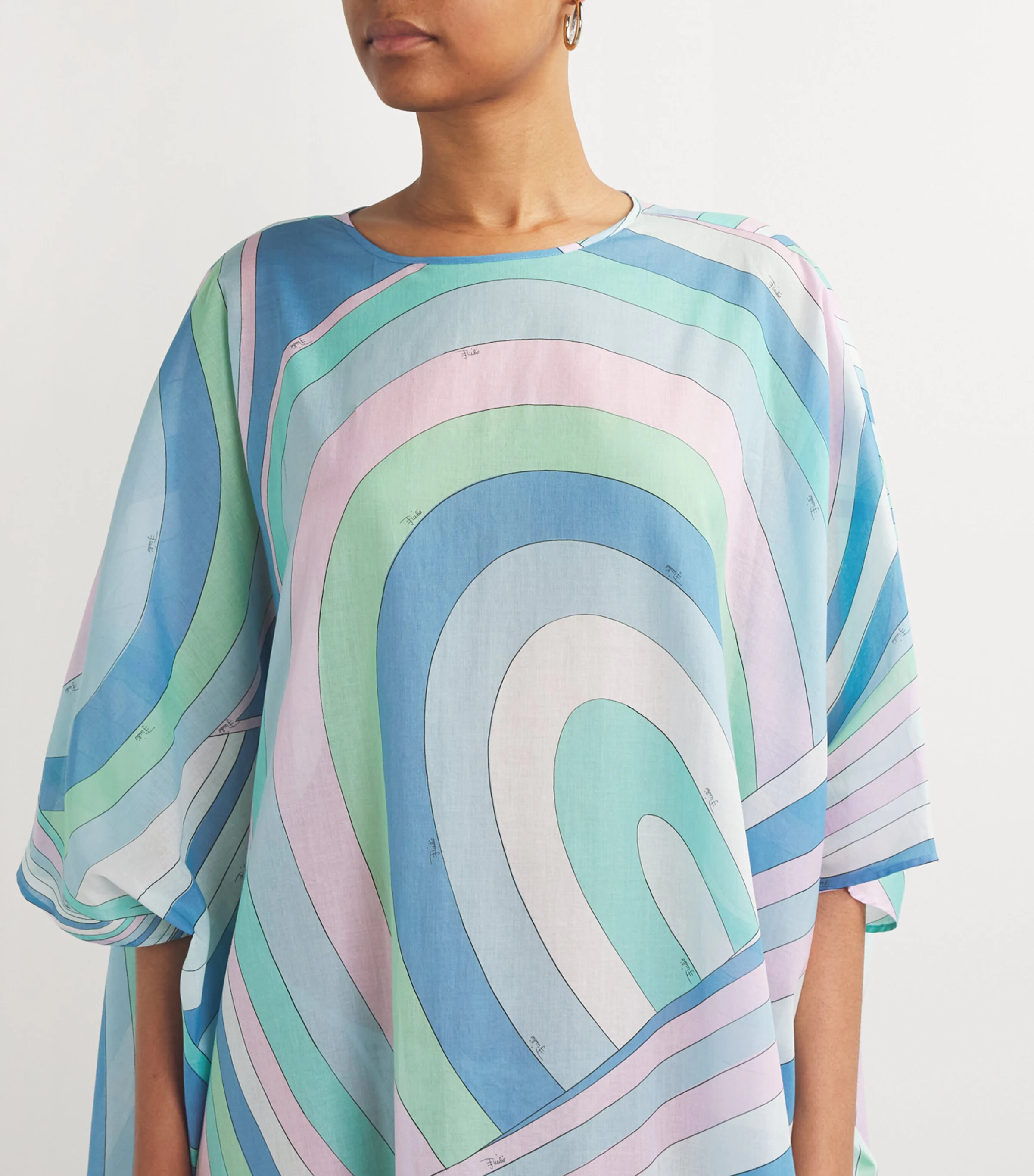 pucci Pucci Cotton Iride Print Kaftan