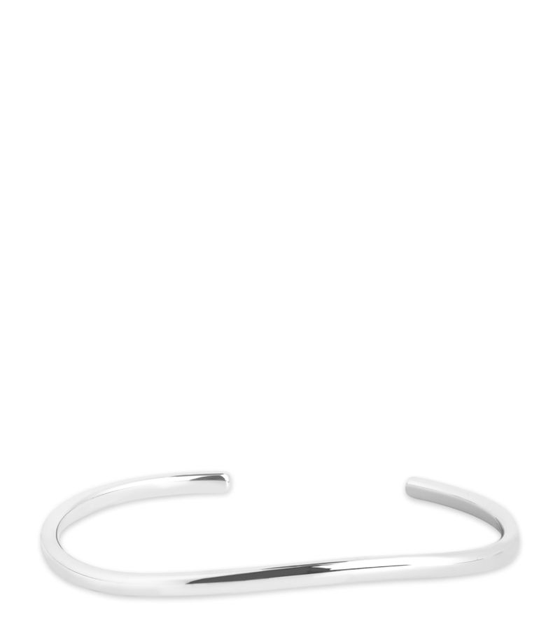  Astrid & Miyu Rhodium-Plated Silver Infinite Cuff Bracelet