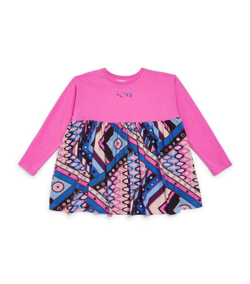 Pucci Junior Pucci Junior Cotton Vivara Print Shirt Dress (4-14 Years)