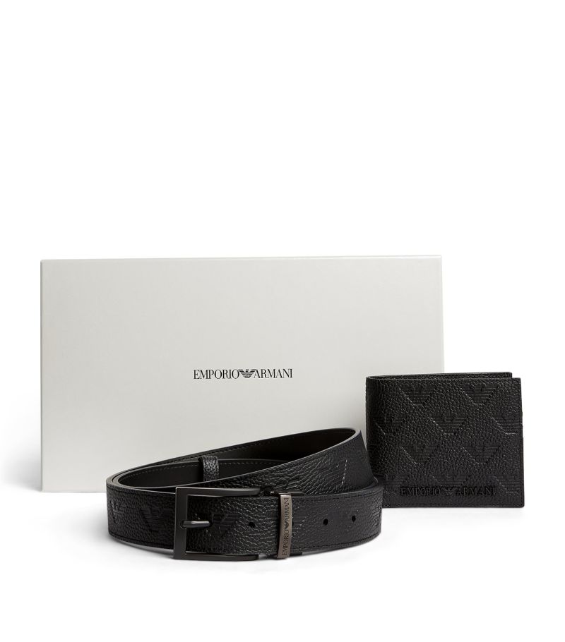 Emporio Armani Emporio Armani Leather Wallet And Belt Gift Set