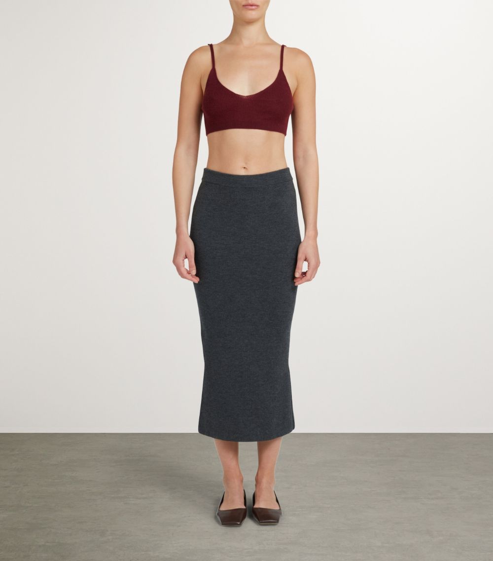 Cashmere In Love Cashmere In Love Wool-Cashmere Roman Midi Skirt