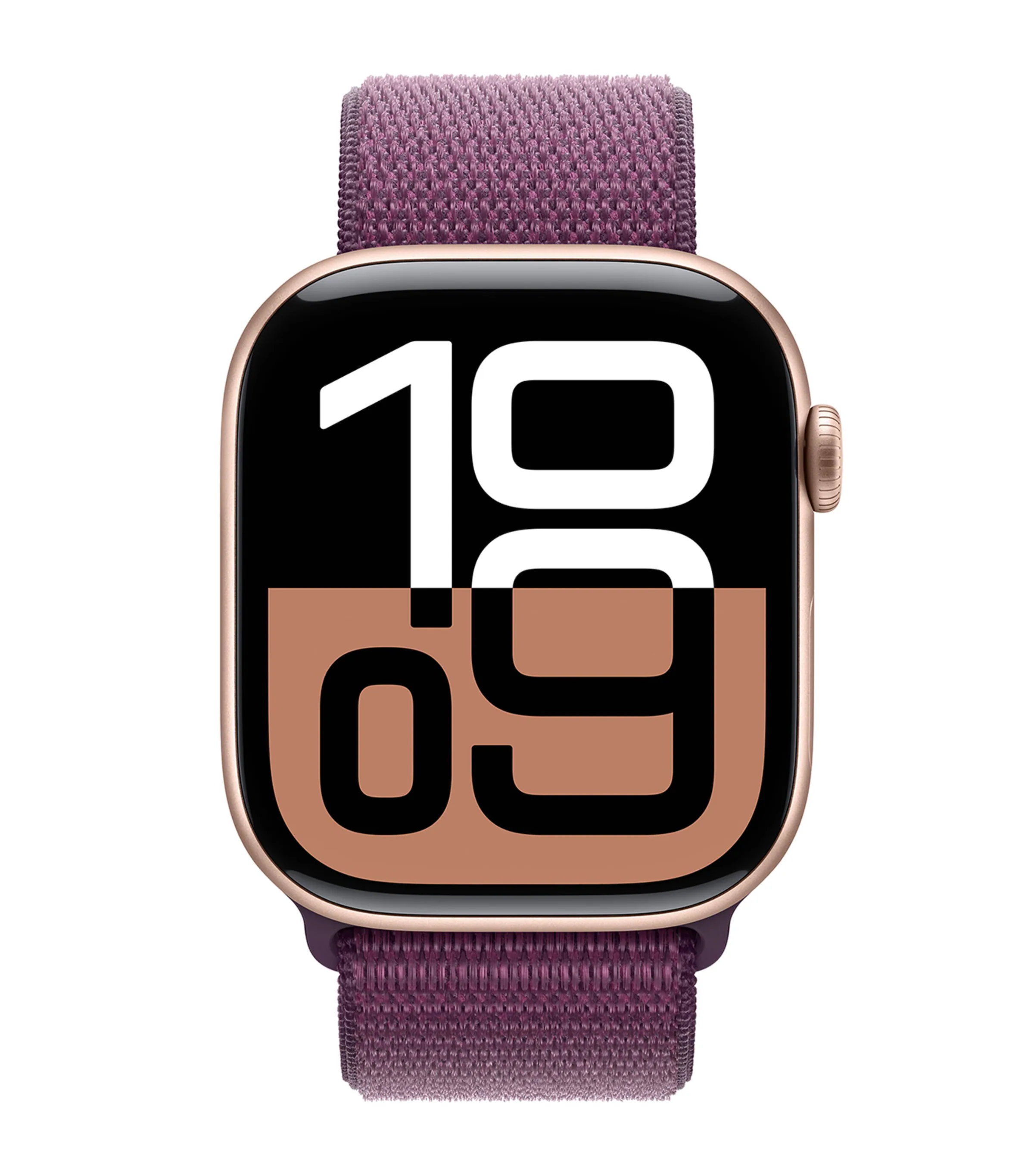  Apple Watch Series 10 Gps + Cellular - Rose Gold Aluminium with Plum Sport Loop, Large,