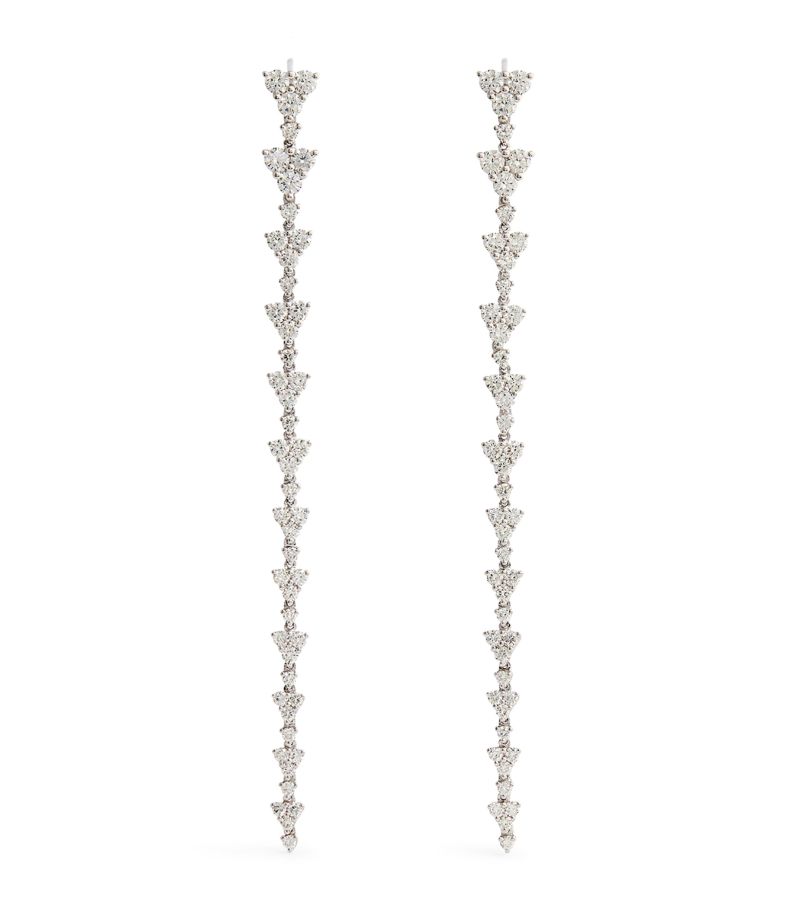 Anita Ko Anita Ko White Gold And Diamond Triangle Drop Earrings