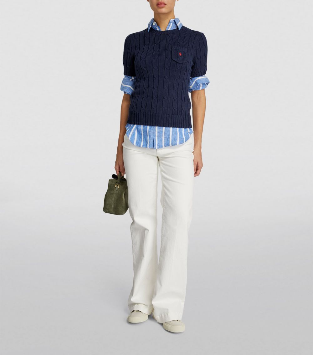 Polo Ralph Lauren Polo Ralph Lauren Cable-Knit Short-Sleeve Sweater