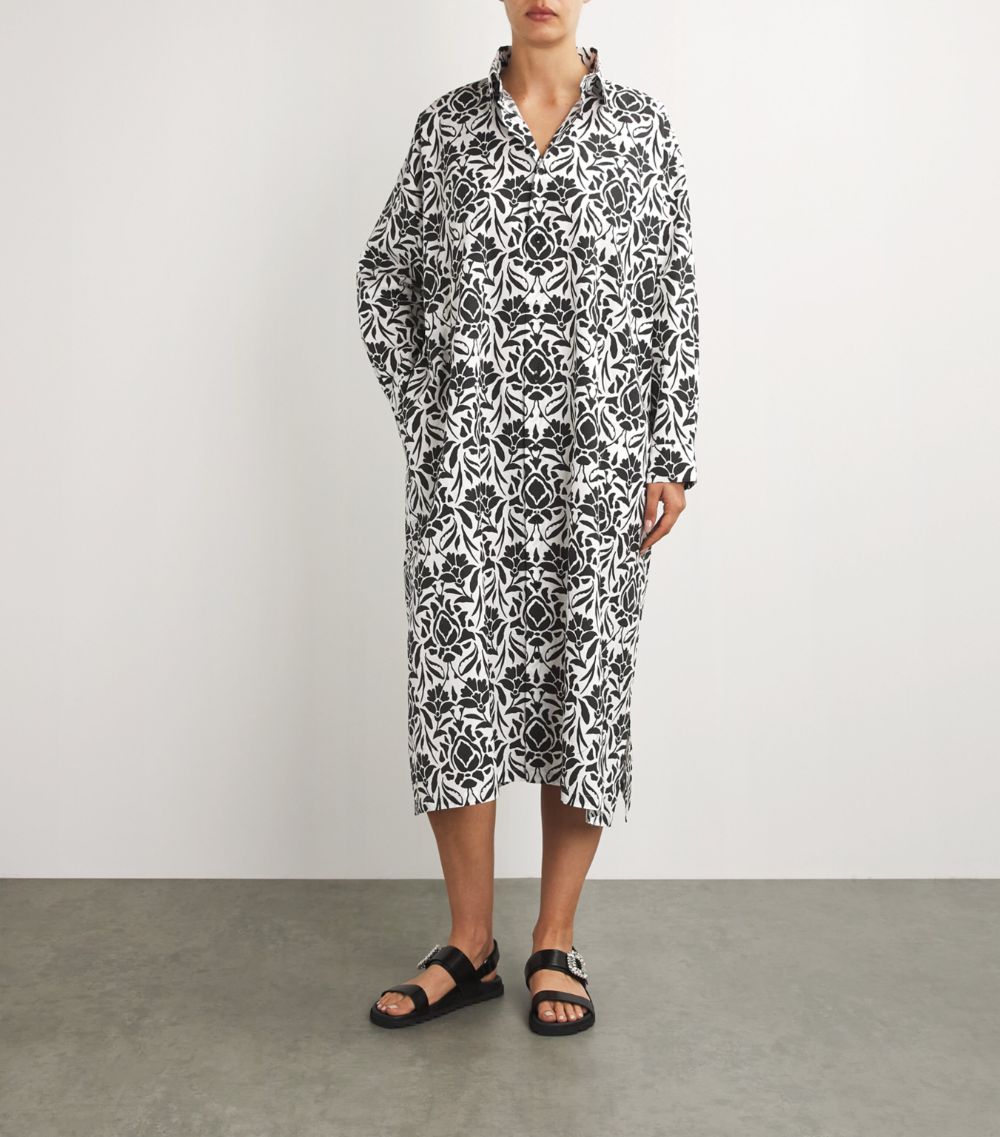 Eskandar Eskandar Printed A-Line Shirt Dress