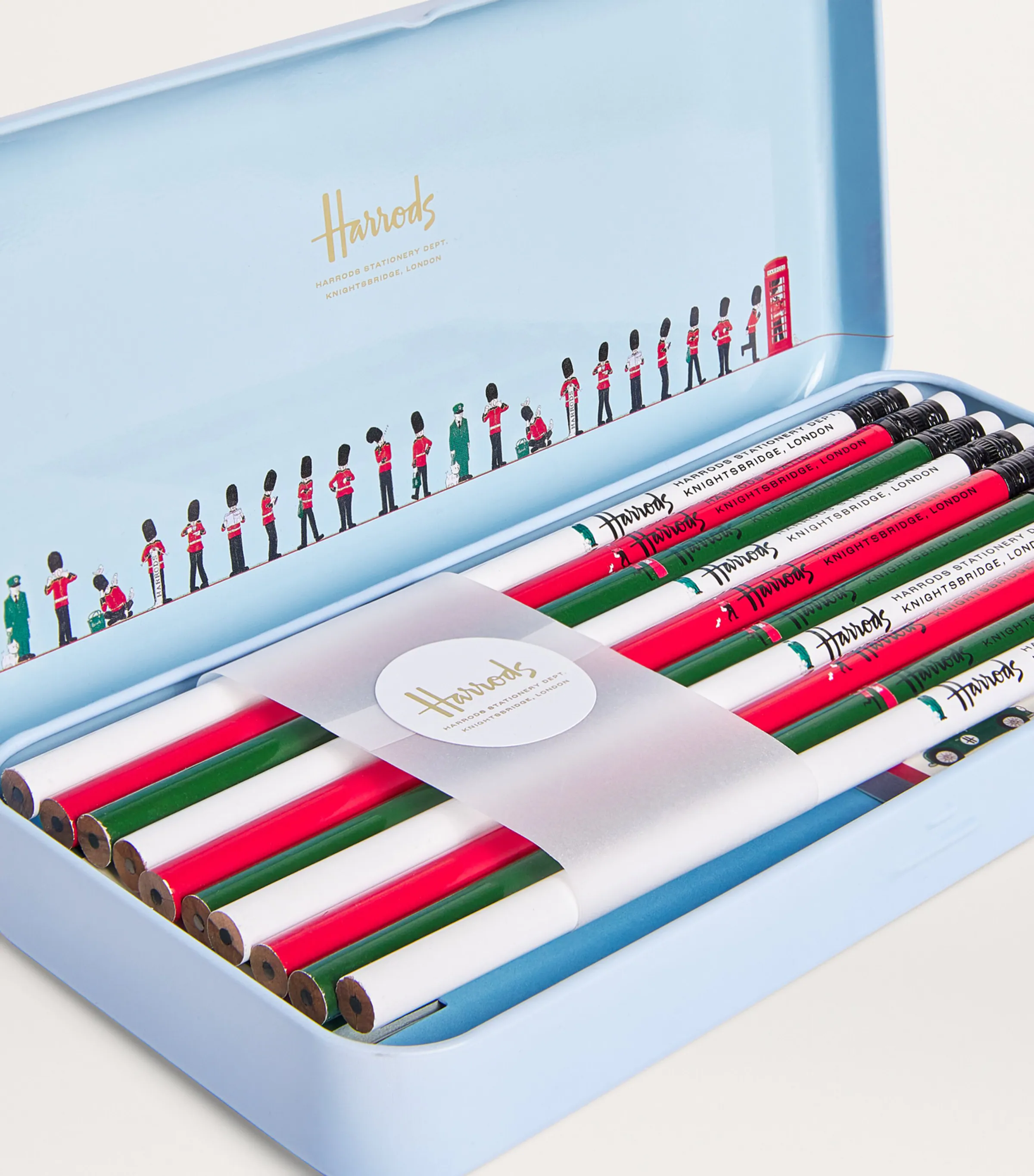 Harrods Harrods Whimsical Tin Pencil Stationery Set