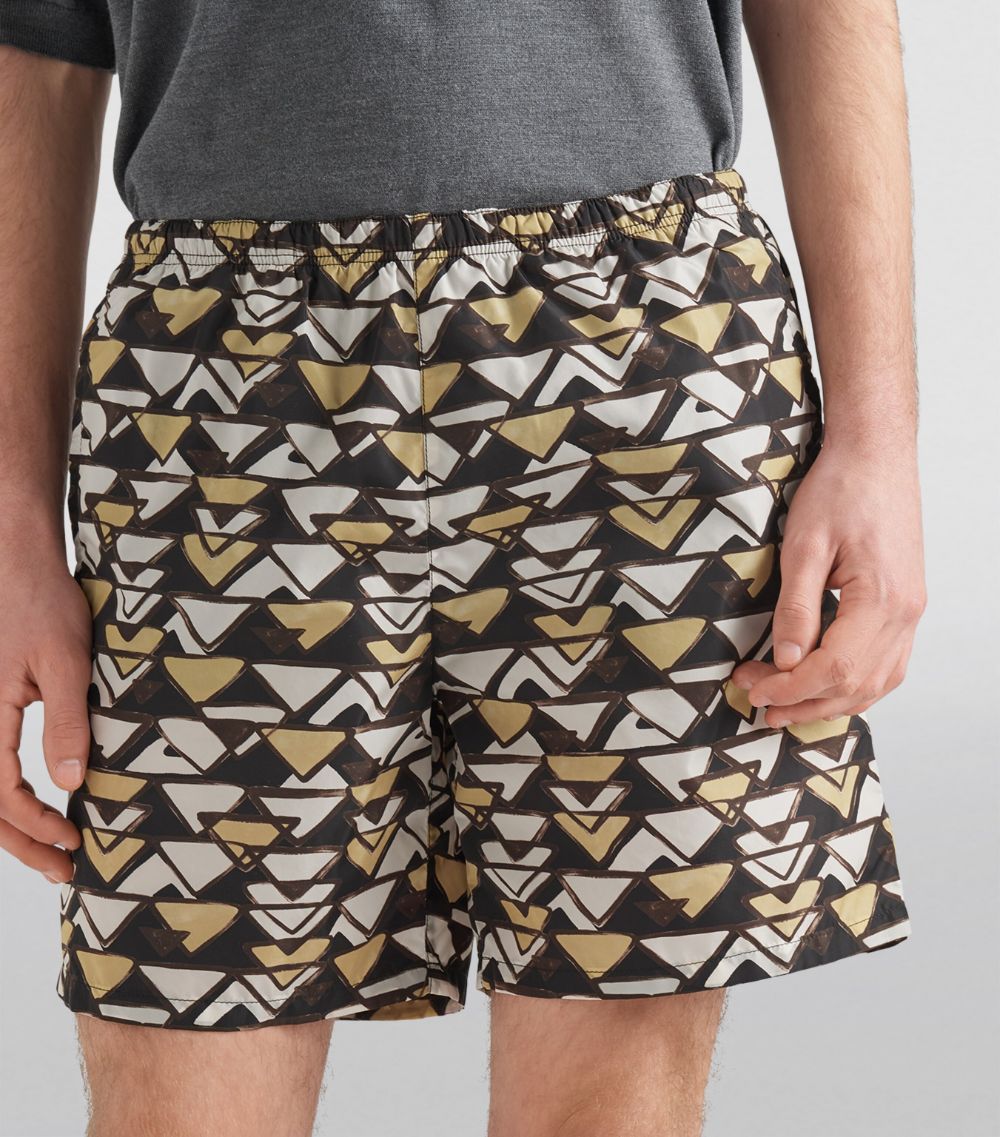 Prada Prada Re-Nylon Geometric Swim Shorts