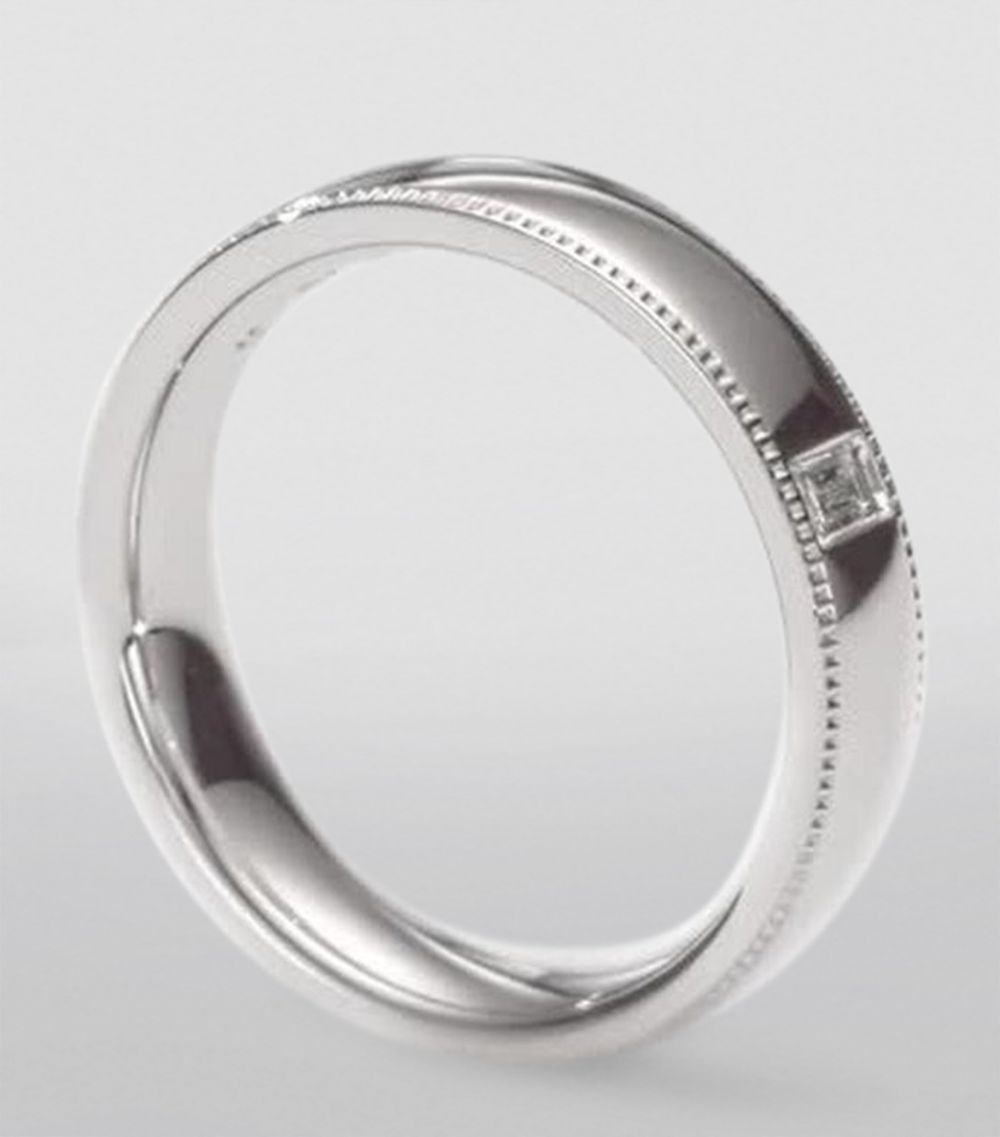 De Beers Jewellers De Beers Jewellers Platinum And Diamond Wide Court Poinçon Ring (4.5Mm)
