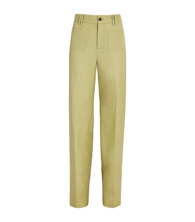 Paige Paige Linen-Blend Wide Montauk Trousers