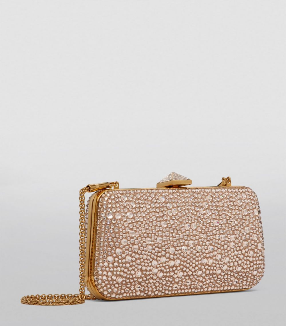 VALENTINO GARAVANI Valentino Garavani Crystal-Embellished Minaudiere Clutch Bag