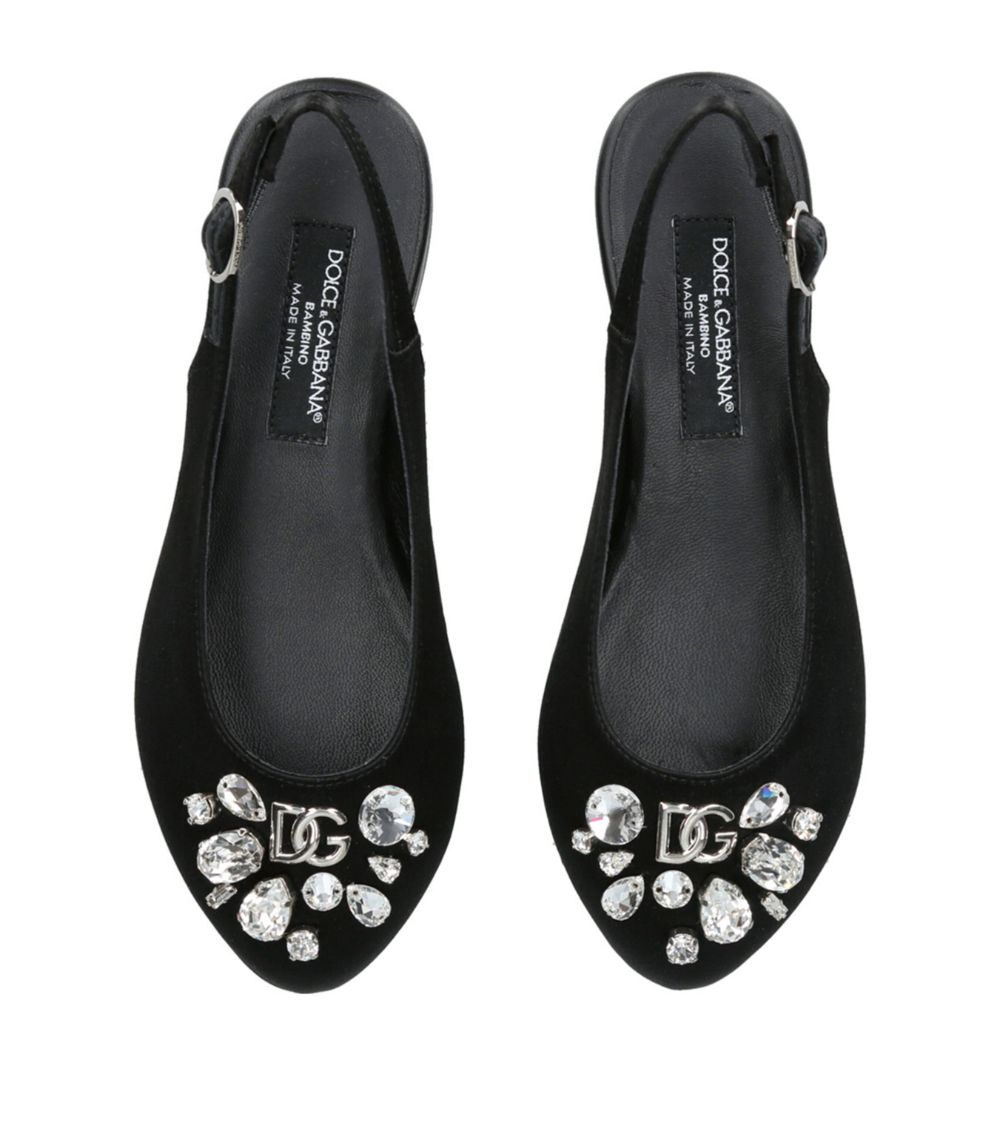 Dolce & Gabbana Dolce & Gabbana Kids Embellished Dg Slingback Pumps