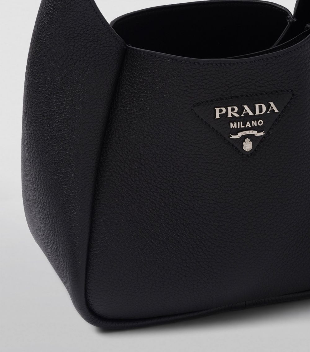 Prada Prada Small Leather Bucket Bag