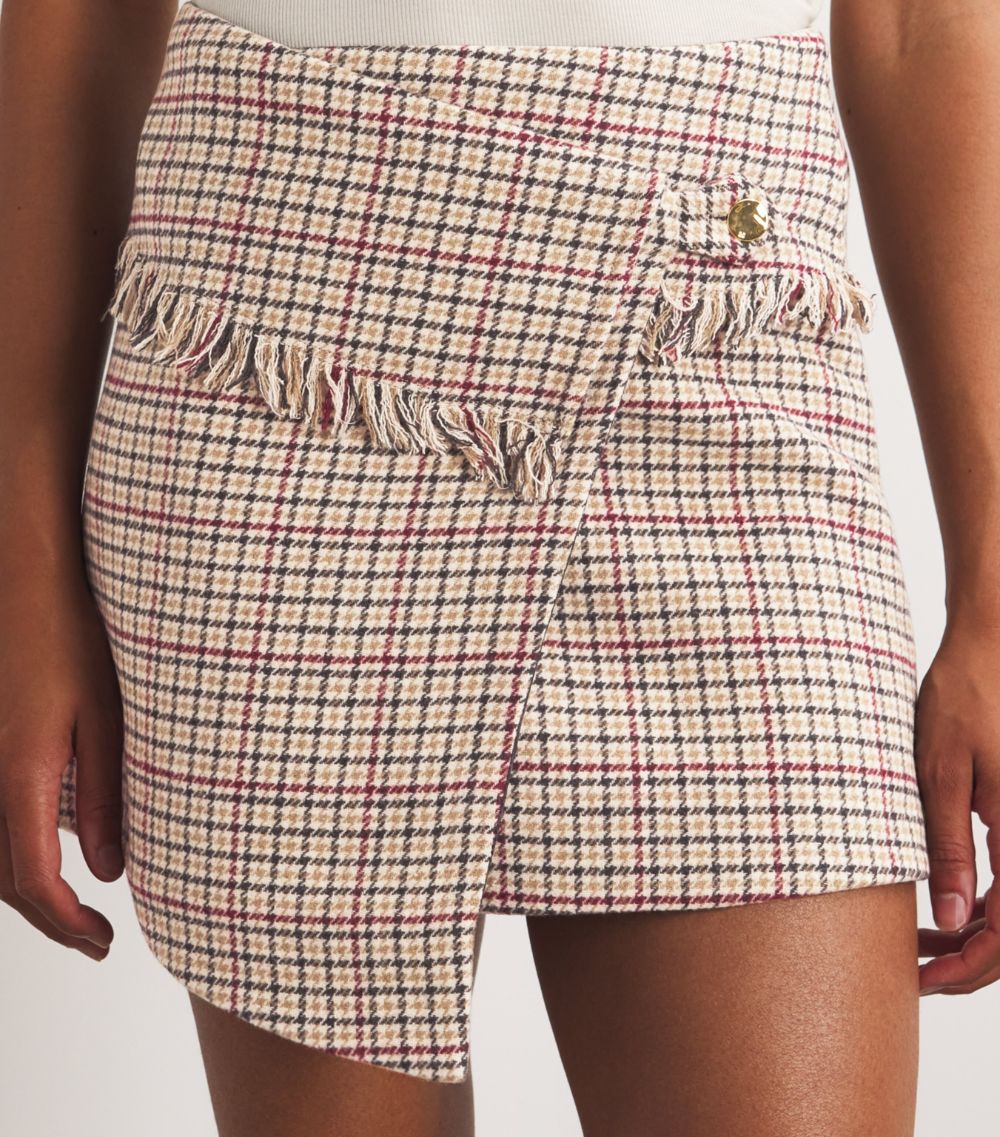 Ganni Ganni Check Wrap Mini Skirt