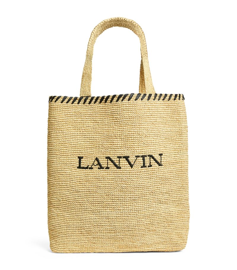 Lanvin Lanvin Raffia Logo Tote Bag