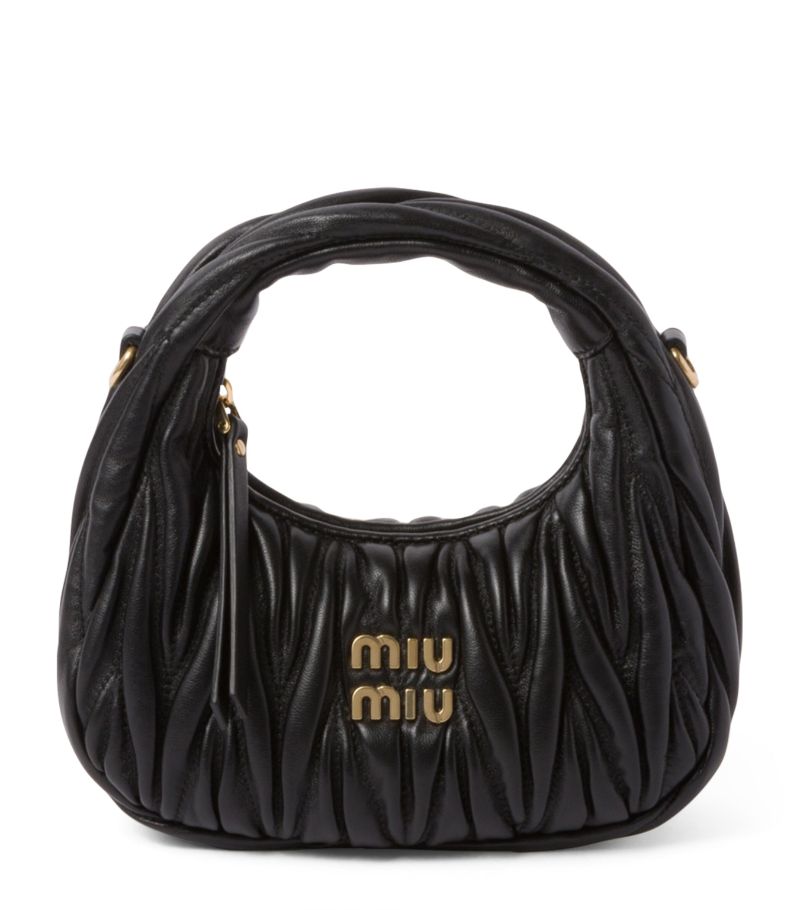 Miu Miu Miu Miu Mini Matelassé Leather Wander Top-Handle Bag