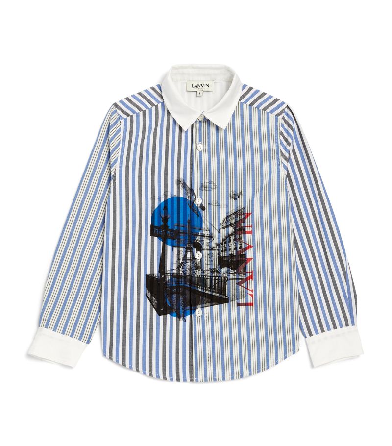 Lanvin Enfant Lanvin Enfant Cotton-Poplin Striped Shirt (4-14 Years)