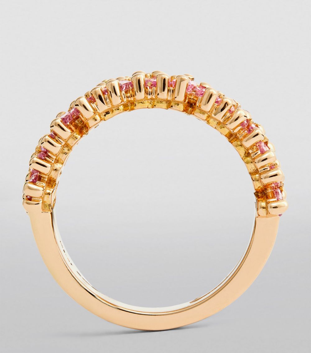 Suzanne Kalan Suzanne Kalan Rose Gold And Diamond Bold Fireworks Ring (Size 6)