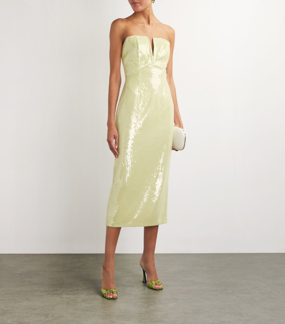 Roland Mouret Roland Mouret Sequinned V-Neck Midi Dress