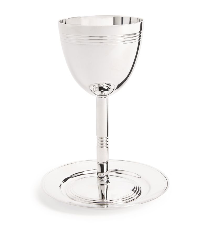 Christofle Christofle Silver-Plated Judaique Kiddush Cup And Saucer