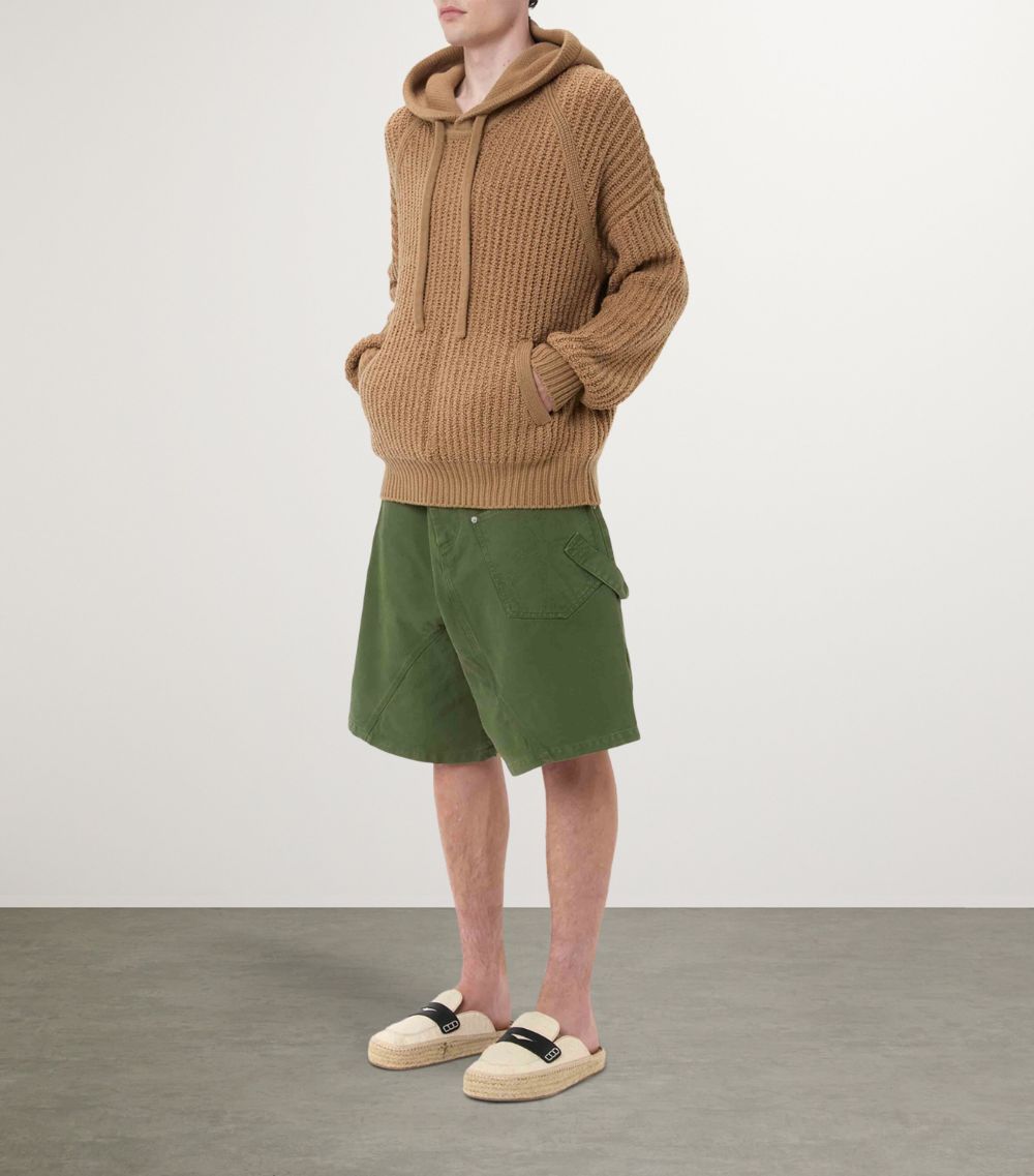 Jw Anderson Jw Anderson Wool-Blend Knitted Hoodie