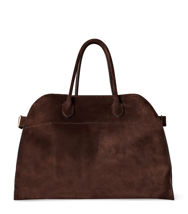 The Row The Row Suede Soft Margaux 15 Top-Handle Bag