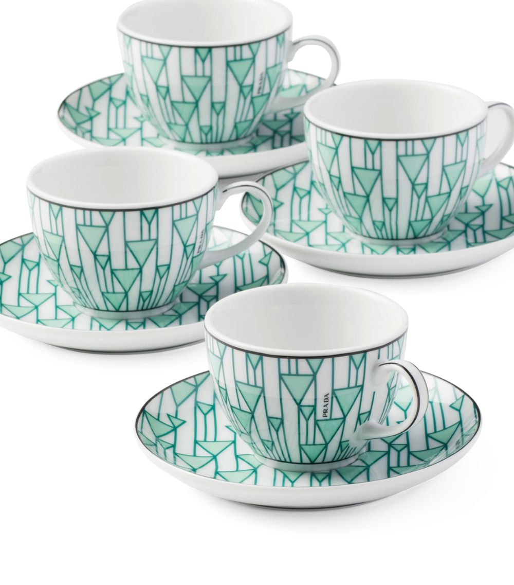 Prada Prada Vienna Espresso Cup And Saucer (Set Of 4)