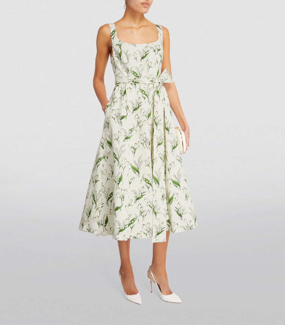 Carolina Herrera Carolina Herrera Floral Print Midi Dress