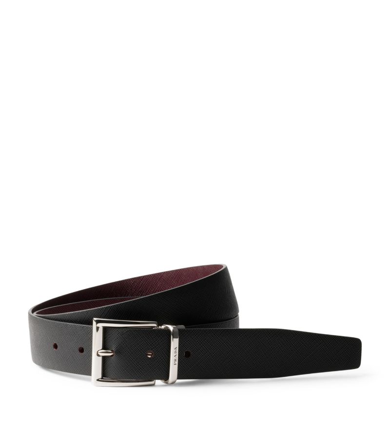 Prada Prada Saffiano Leather Reversible Belt