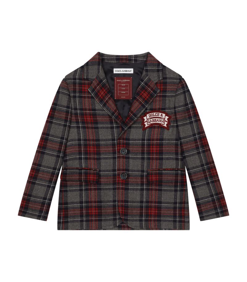 Dolce & Gabbana Dolce & Gabbana Kids Wool-Blend Tartan Blazer (8-12+ Years)