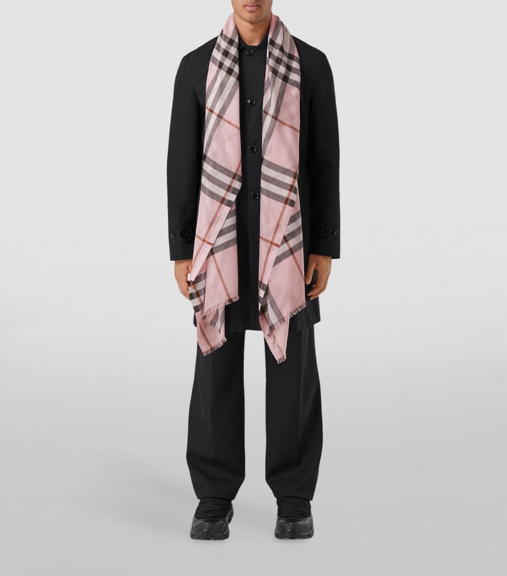 Burberry Burberry Wool-Silk Check Scarf