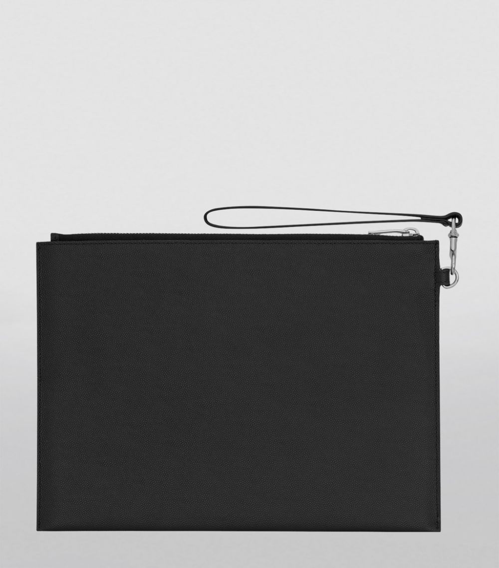 Saint Laurent Saint Laurent Leather Zipped Pouch