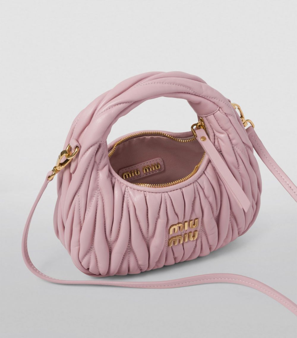 Miu Miu Miu Miu Mini Matelassé Leather Wander Top-Handle Bag