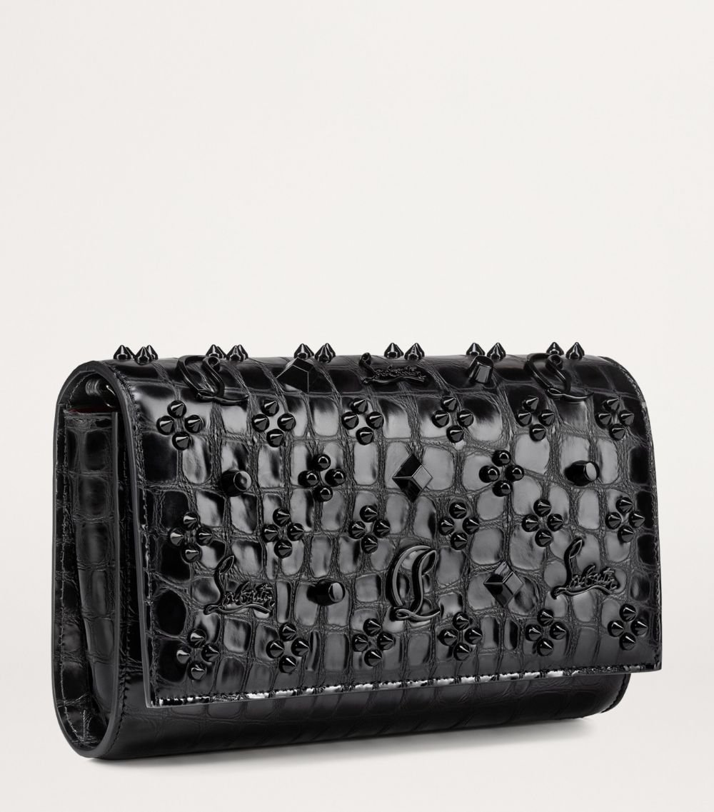 Christian Louboutin Christian Louboutin Paloma Alligator-Embossed Calfskin Clutch Bag