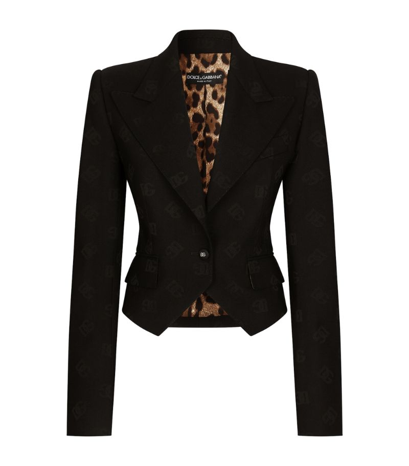 Dolce & Gabbana Dolce & Gabbana All-Over Logo Blazer